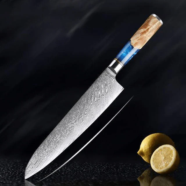 Aotsuki (青月) - Japanese Damascus Steel Chef’s Knife - Image 4