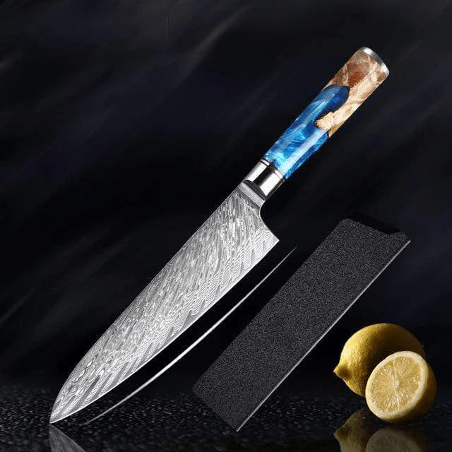 Aotsuki (青月) - Japanese Damascus Steel Chef’s Knife - Image 5