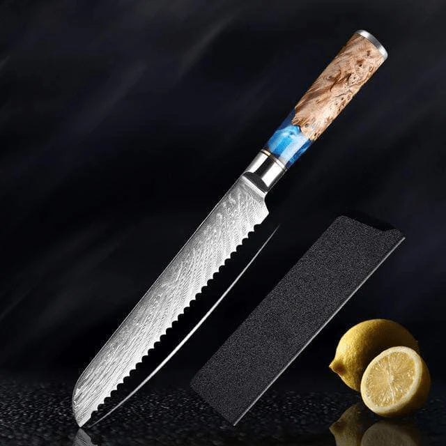 Aotsuki (青月) - Japanese Damascus Steel Chef’s Knife - Image 6