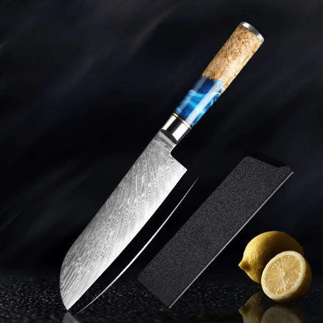 Aotsuki (青月) - Japanese Damascus Steel Chef’s Knife - Image 8