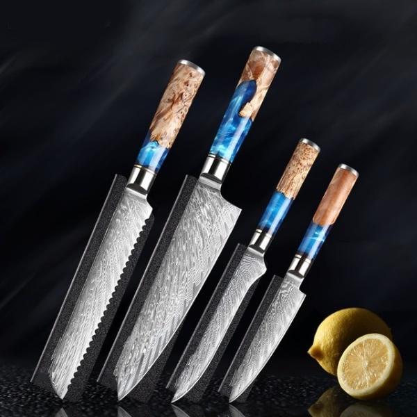 Aotsuki (青月) Sets - Japanese Damascus Steel Chef’s Knives - Image 8