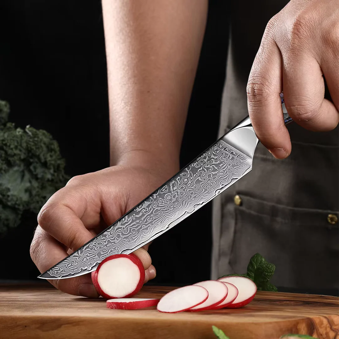 Hikari (光) - Japanese Damascus 6 inch Utility Knife - Image 3