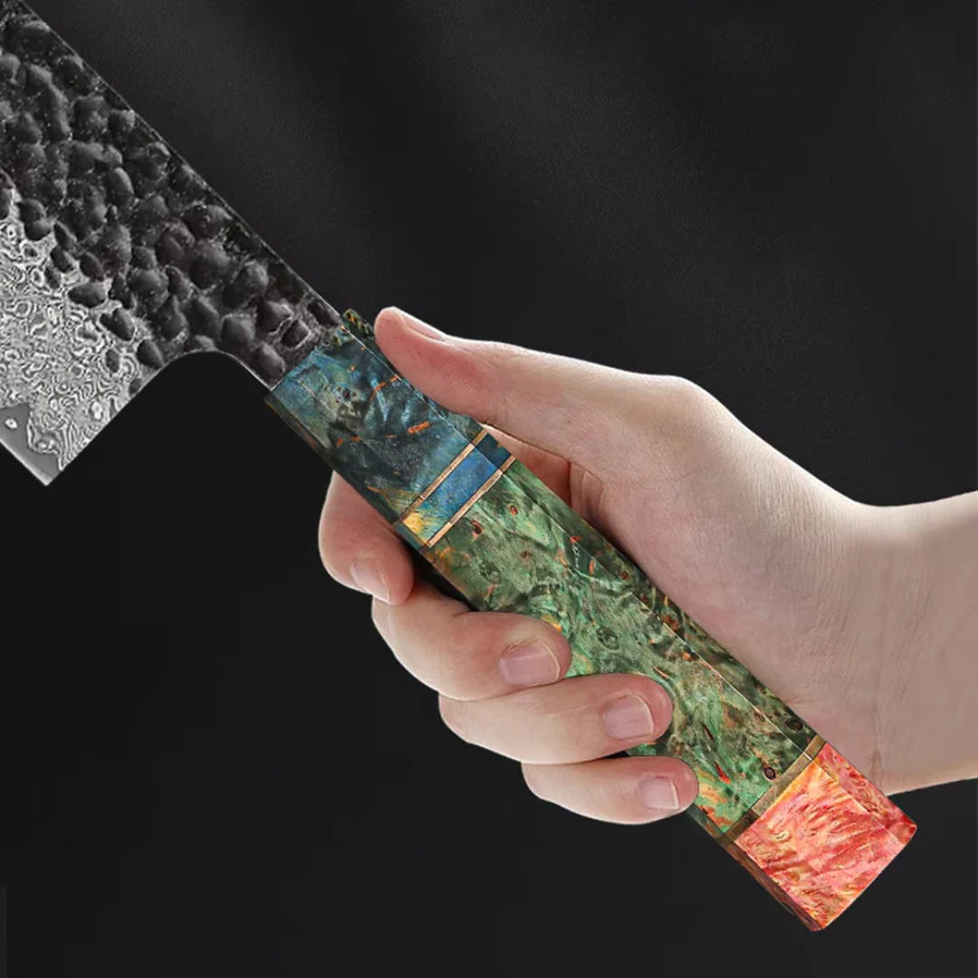 Kazeshimo (風霜) - Japanese Damascus Steel Chef's Knife (8 inch) - Image 3