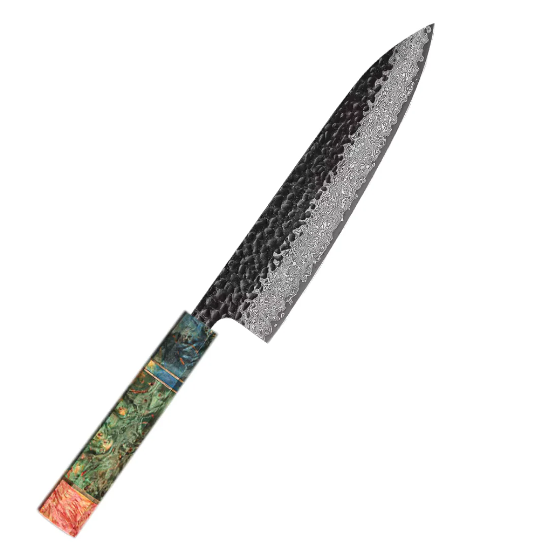 Kazeshimo (風霜) - Japanese Damascus Steel Chef's Knife (8 inch) - Image 5