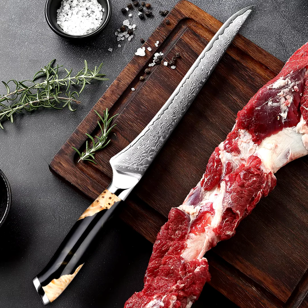 Shirahoshi (白星) - Japanese Damascus 6 inch Boning Knife - Image 3